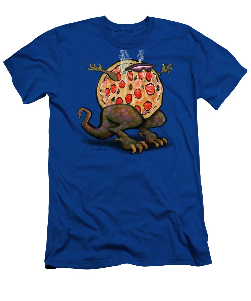 Pizza T-Shirt featuring the digital art Pizza Zilla by Kevin Middleton