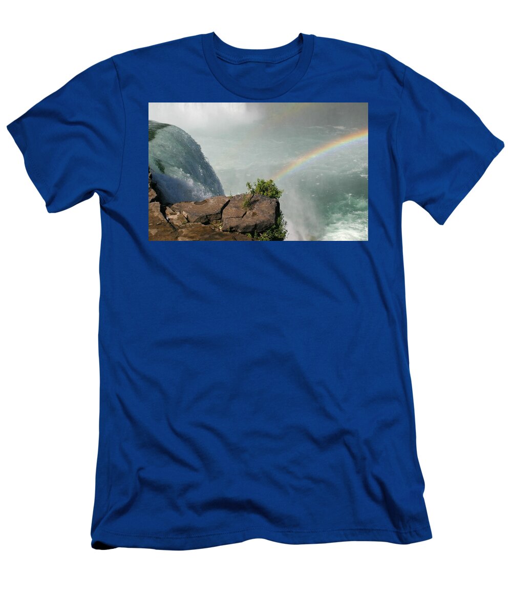 Niagara Falls T-Shirt featuring the photograph At The Edge by Living Color Photography Lorraine Lynch