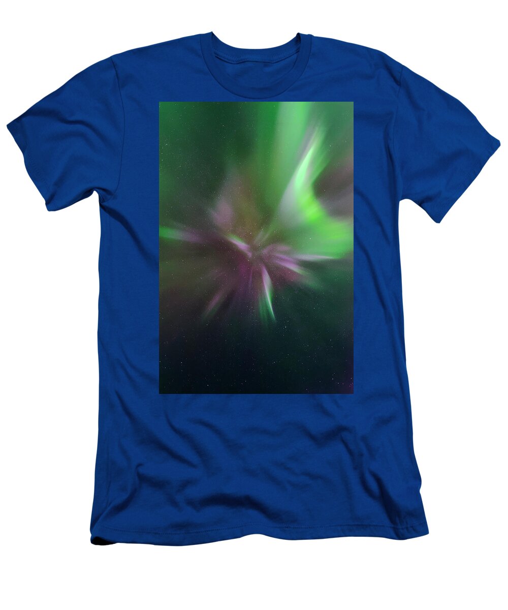 Aurora Borealis T-Shirt featuring the photograph Aurora Borealis Corona by Dan Jurak