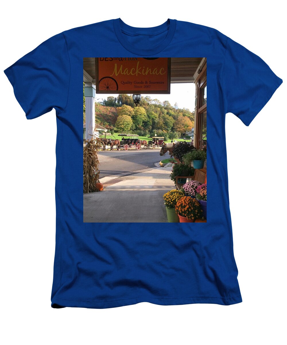 Mackinac Island T-Shirt featuring the photograph Autumn Morning on Mackinac Island by Jackson Pearson