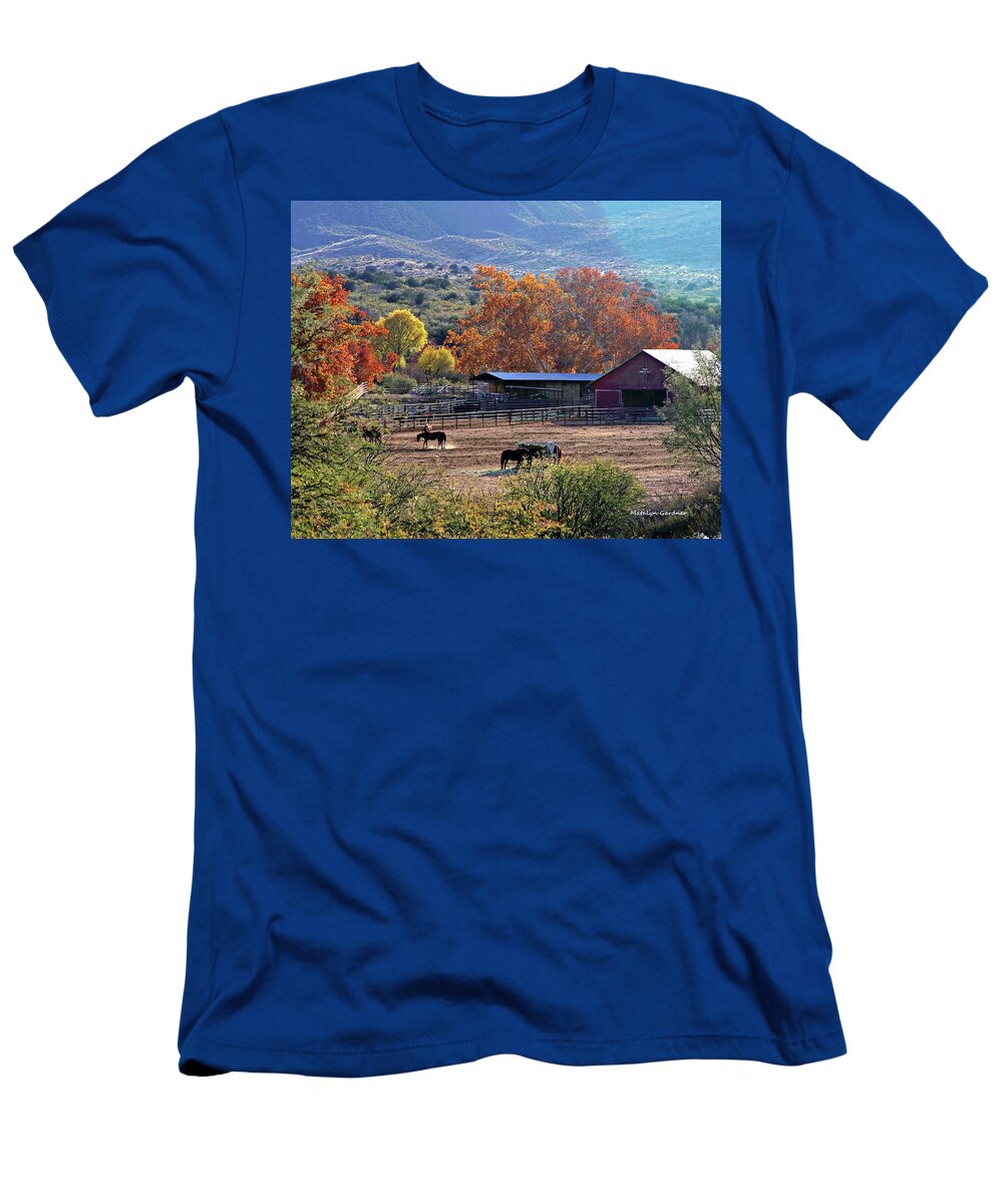 Ranch T-Shirt featuring the photograph Autumn Ranch by Matalyn Gardner