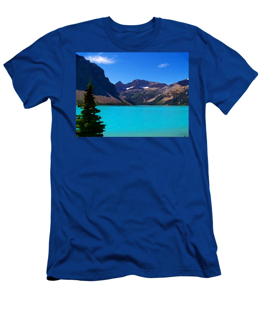 Scenic T-Shirt featuring the photograph Azure Blue Mountain Lake by Greg Hammond