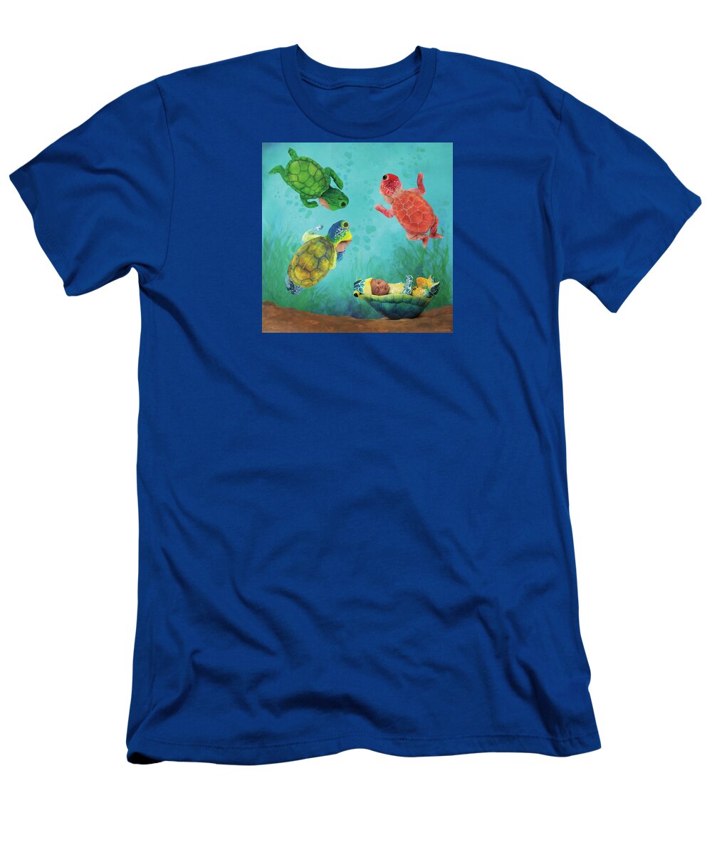 Under The Sea T-Shirt featuring the photograph Baby Turtles by Anne Geddes