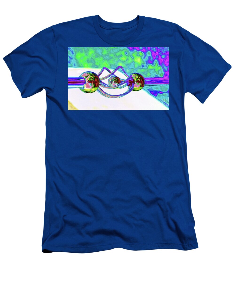 Abstract T-Shirt featuring the digital art Balls And Tubes by Ian Gledhill