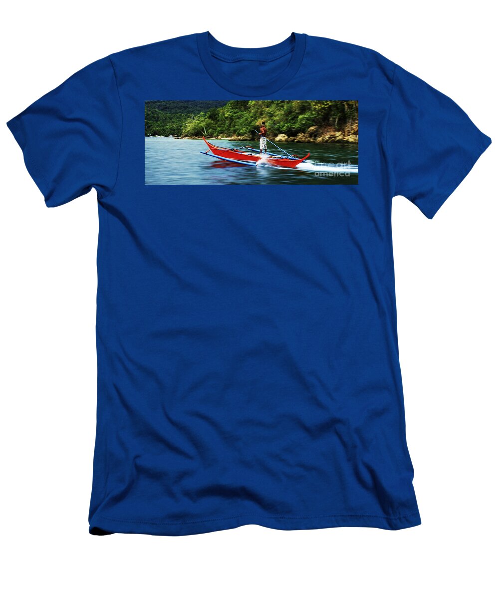 Outrigger T-Shirt featuring the photograph Bangka Speedster by Onie Dimaano