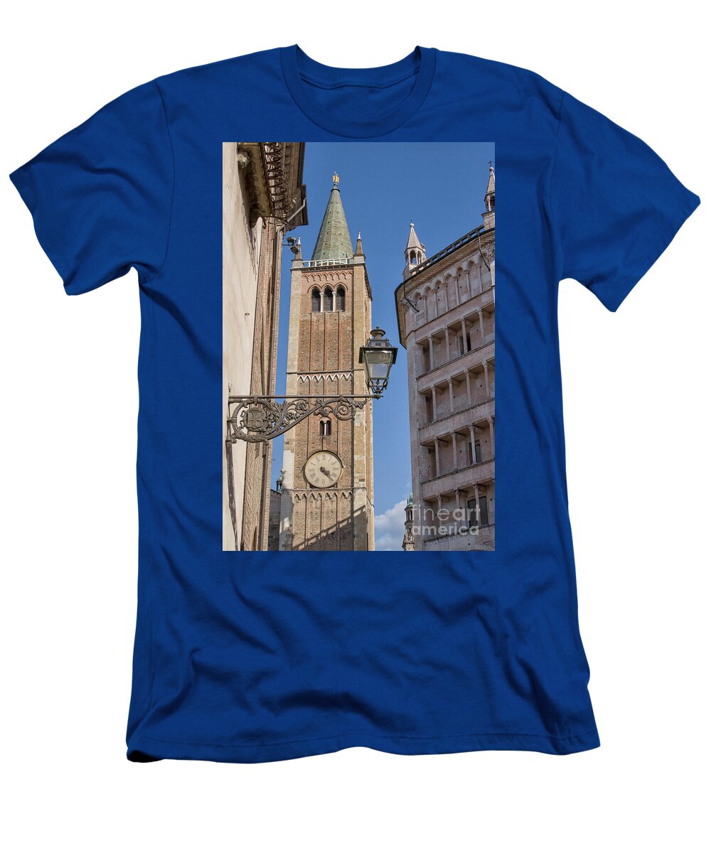 Parma T-Shirt featuring the photograph Baptistery and Cathedral in Parma by Patricia Hofmeester