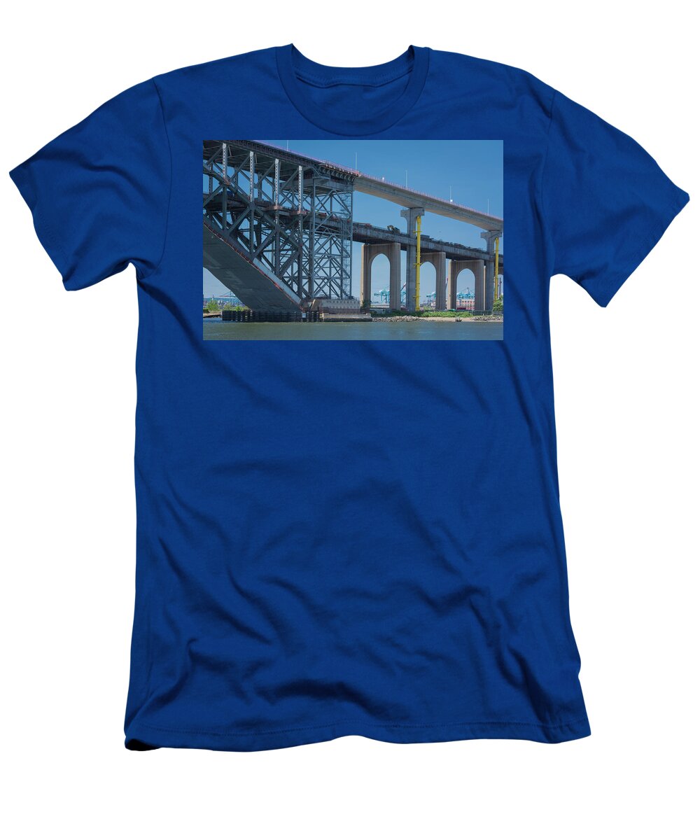 Bayonne Bridge Raising T-Shirt featuring the photograph Bayonne Bridge Raising 3 by Kenneth Cole