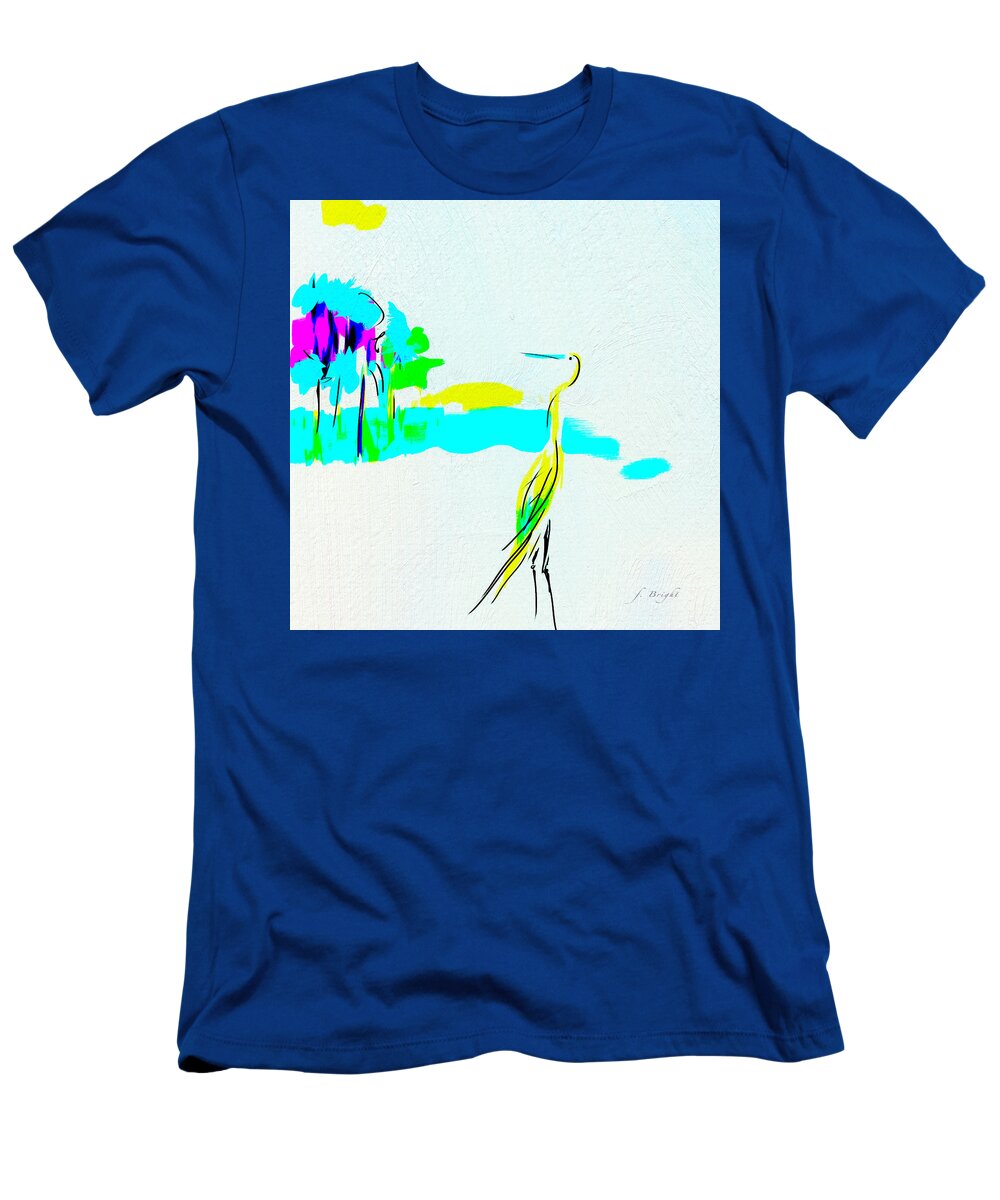 Beach Abstract T-Shirt featuring the digital art Beach Abstract by Frank Bright