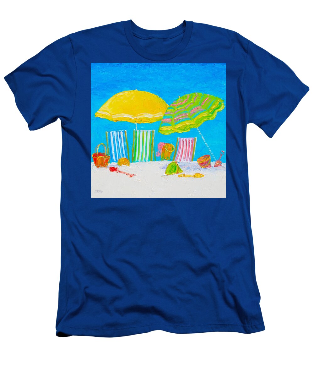 Beach T-Shirt featuring the painting Beach Art - Beach Color by Jan Matson