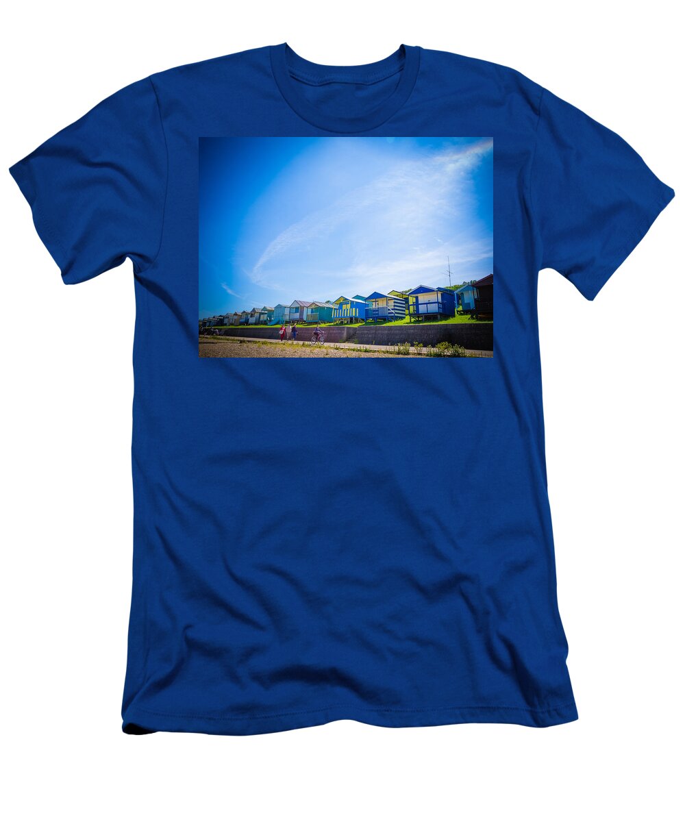 Whitstable T-Shirt featuring the photograph Beach Huts 2 by Doug Harman