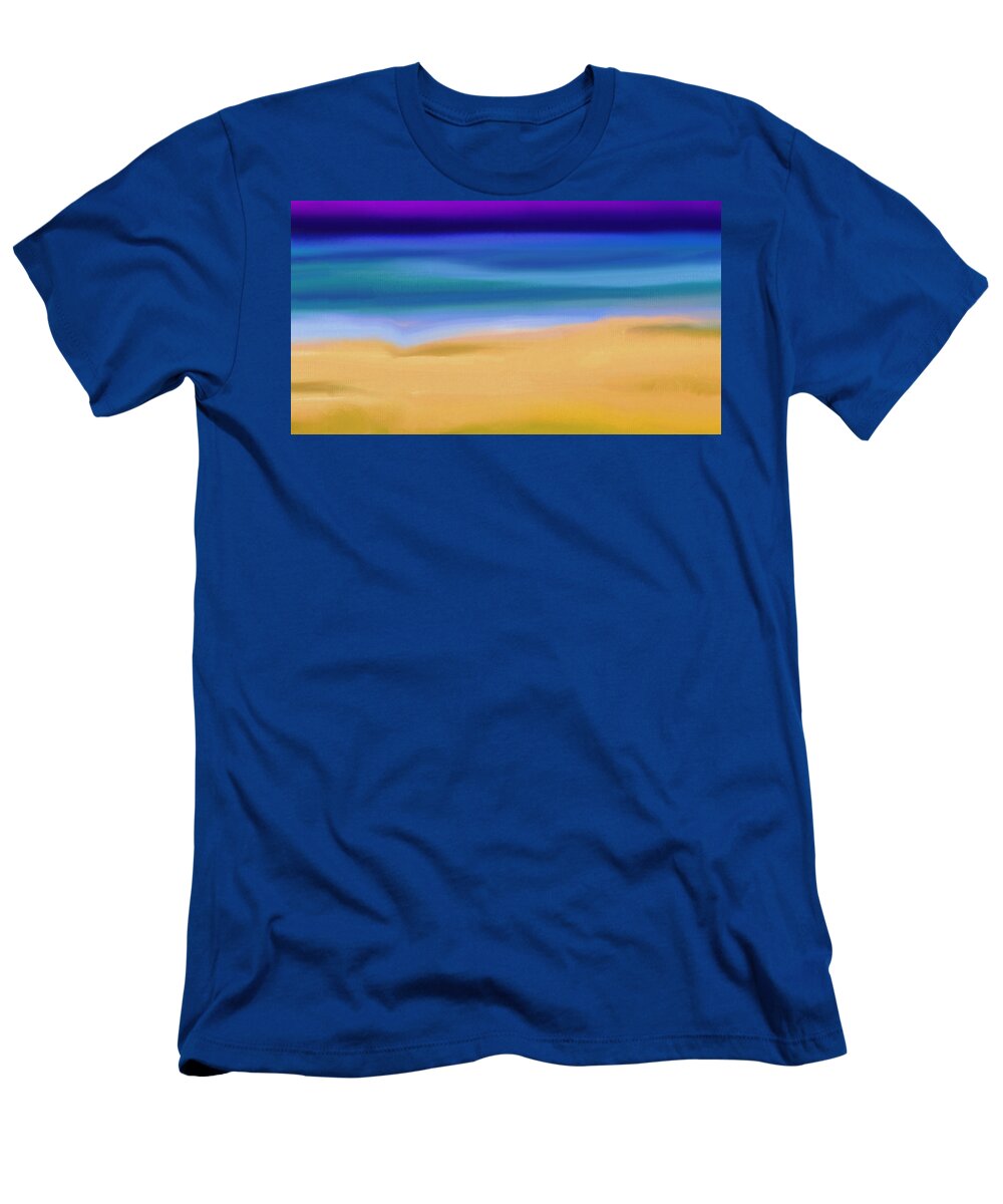 Abstract T-Shirt featuring the painting Beach tones by D A Diggs