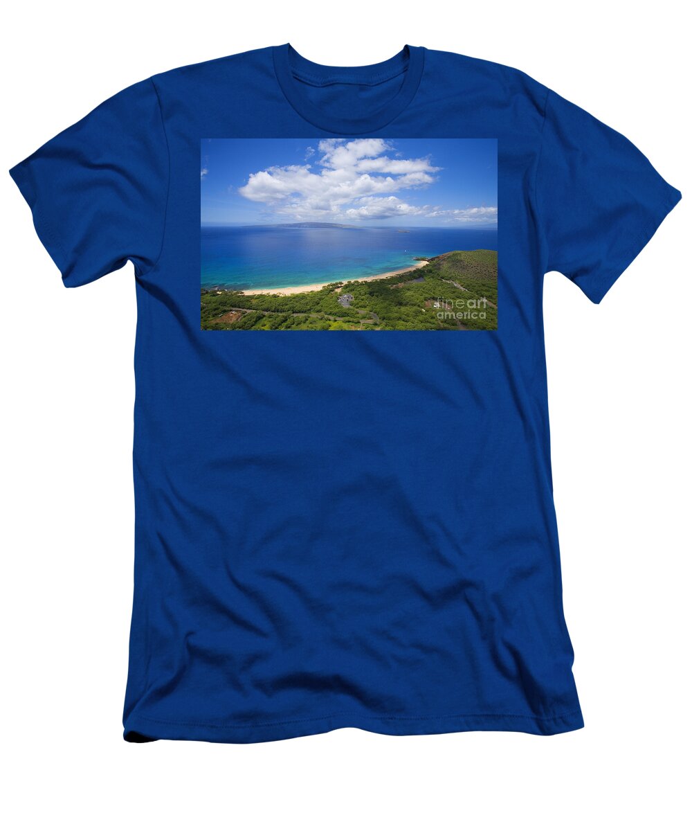 Above T-Shirt featuring the photograph Big Beach Aerial by Ron Dahlquist - Printscapes