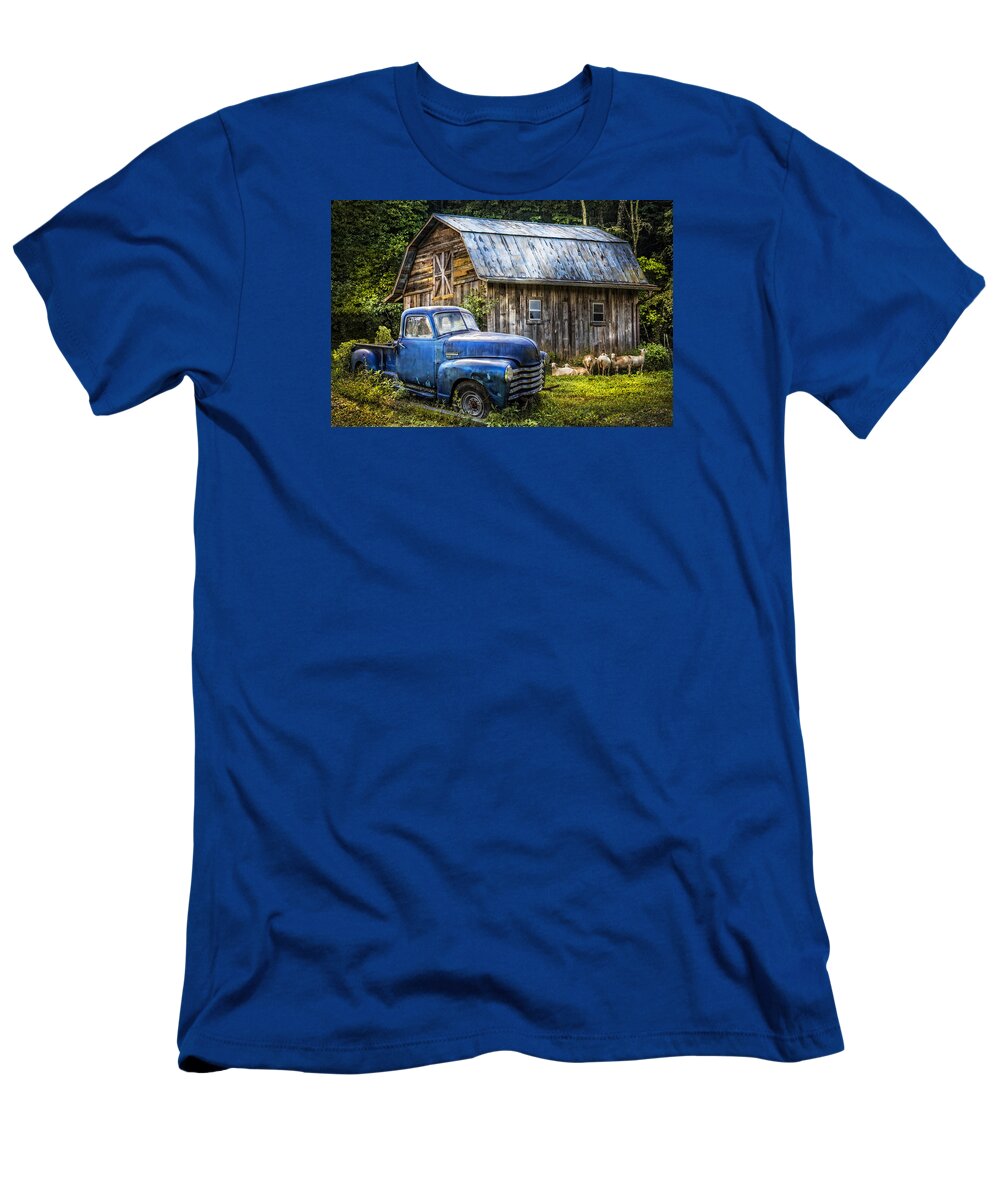 1940s T-Shirt featuring the photograph Big Blue at the Farm by Debra and Dave Vanderlaan