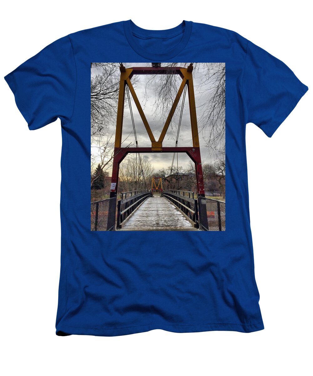 Bridge T-Shirt featuring the photograph Big M Bridge by Tom Gort
