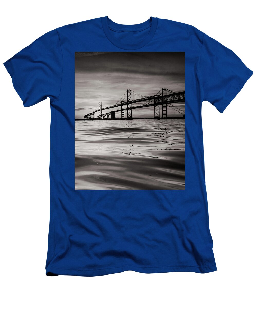 Waterscape T-Shirt featuring the photograph Black and White Reflections 2 by Jennifer Casey