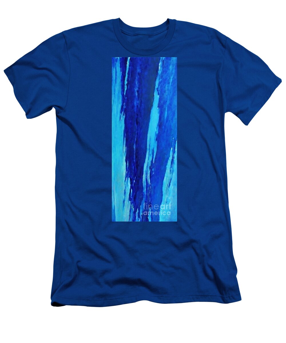 Ridge T-Shirt featuring the painting Blu Ridge by Archangelus Gallery