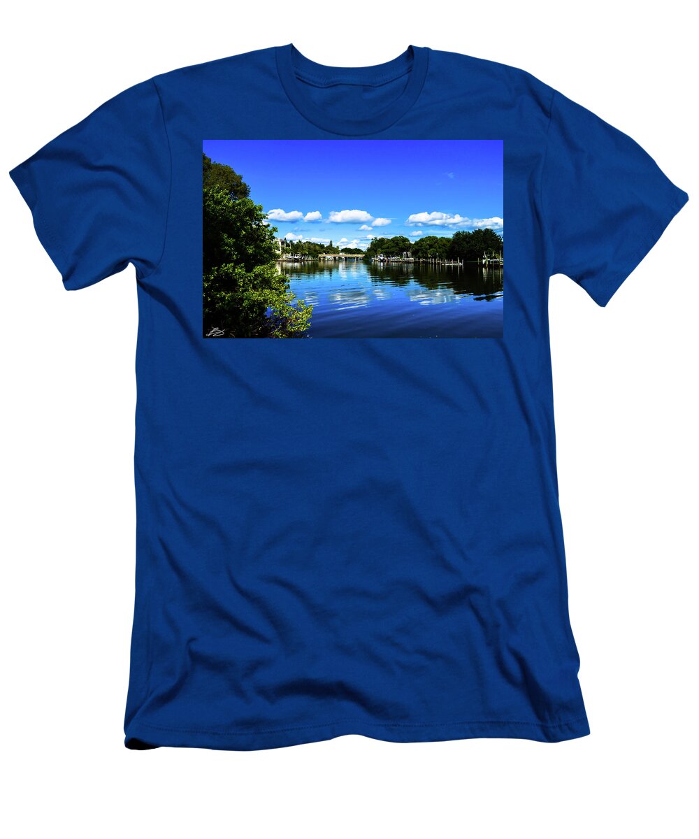 Blue T-Shirt featuring the photograph Blue Bay by Bradley Dever