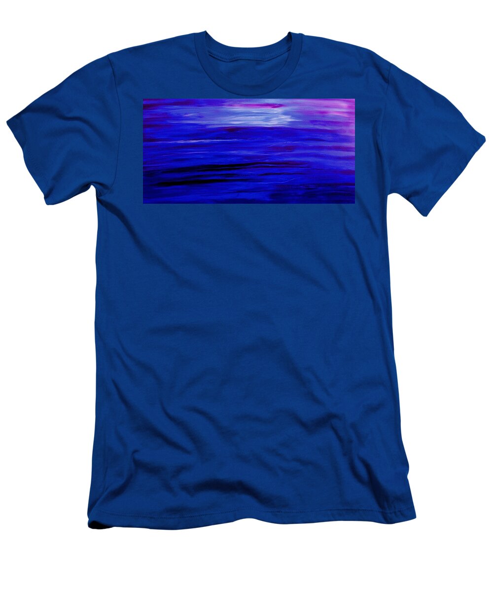  T-Shirt featuring the painting Blue Enigma #3 by James Dunbar