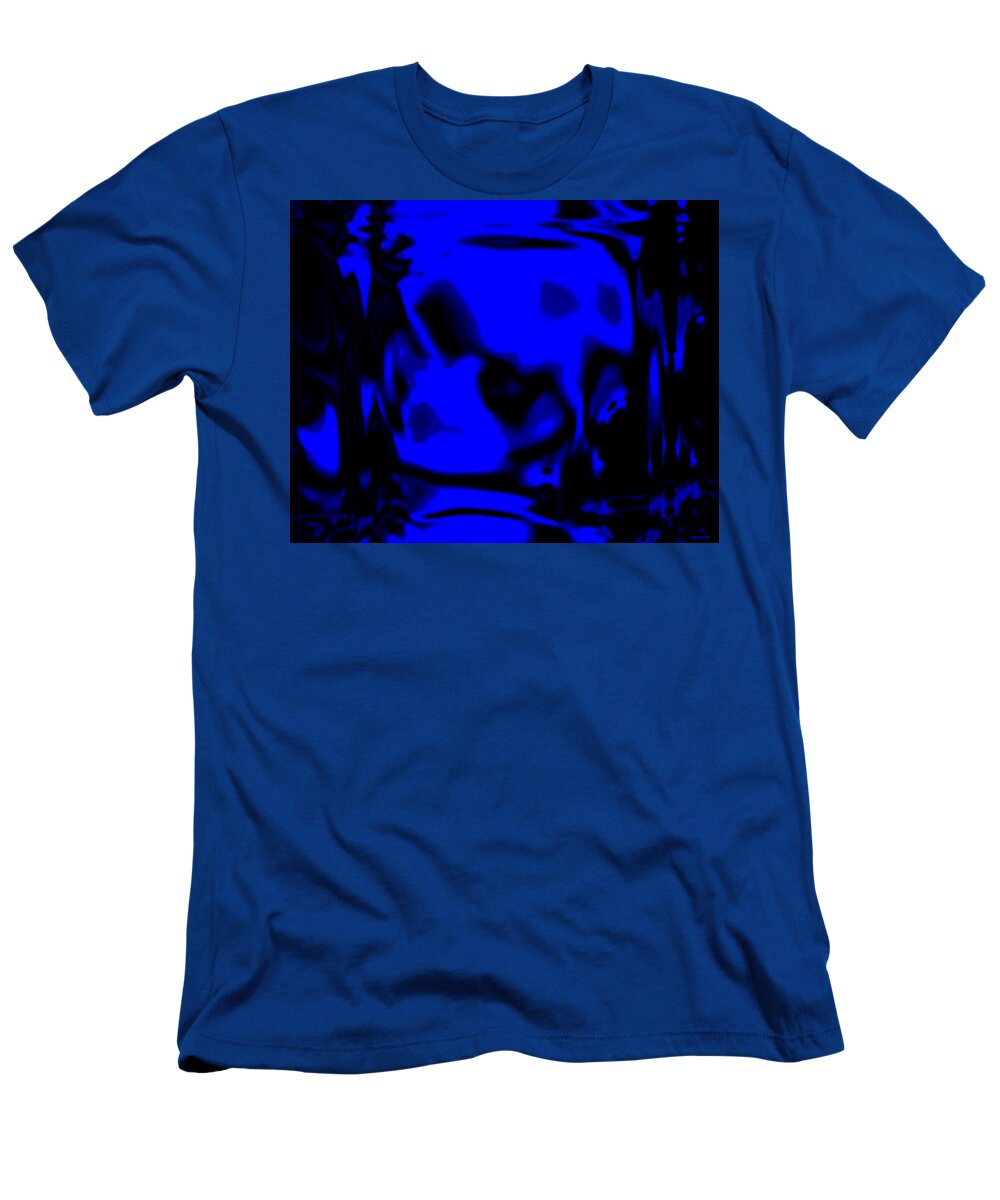 Aupre.com Hypermorphic Arthouse Unique Original Digital Art Made By The Hari Rama T-Shirt featuring the painting Blue Fashion by The Hari Rama