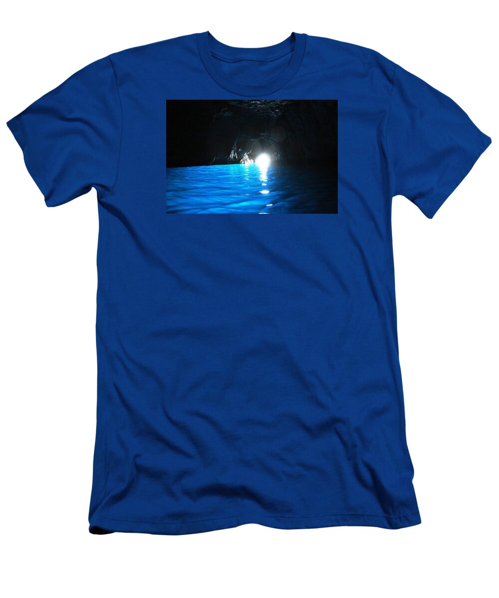 Amalfi Coast T-Shirt featuring the photograph Blue Grotto Capri by Donn Ingemie