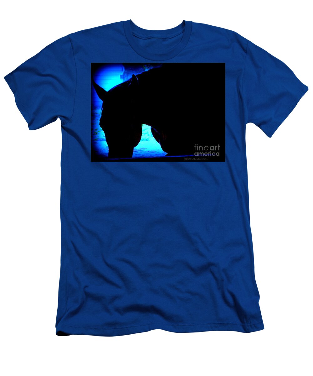 Horses T-Shirt featuring the photograph Blue Horse by Rabiah Seminole