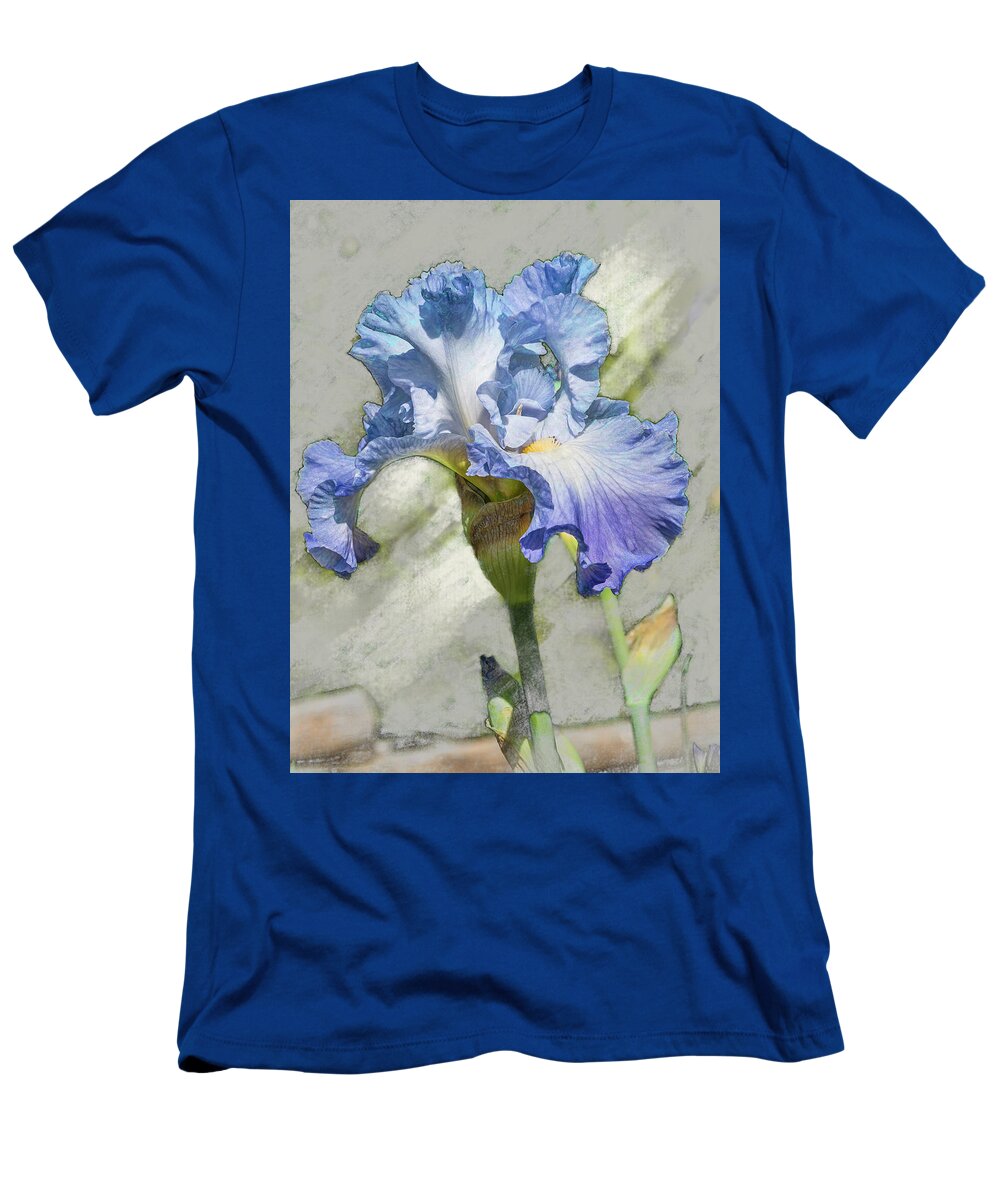 5dmkiv T-Shirt featuring the digital art Blue Iris 2 by Mark Mille