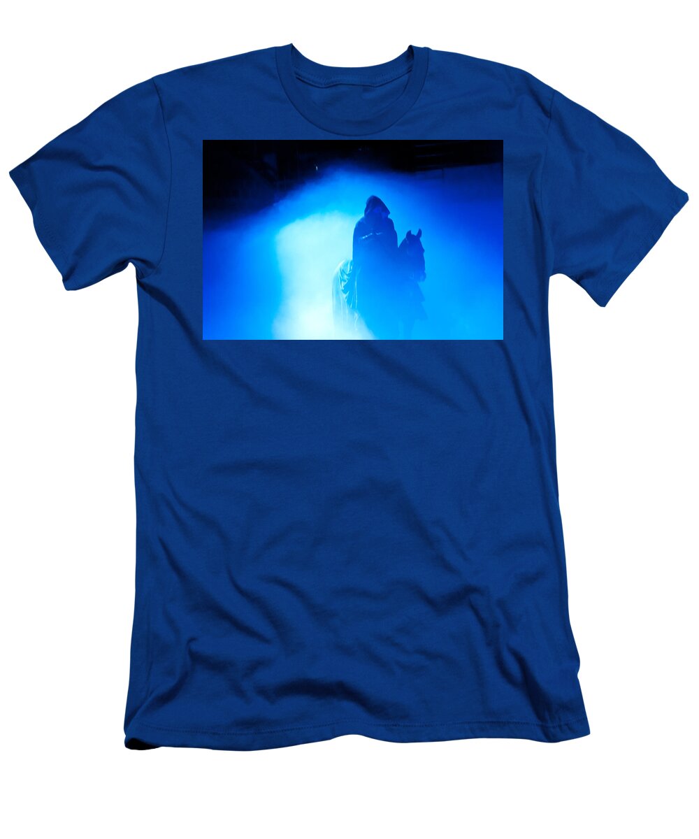 Medieval T-Shirt featuring the photograph Blue Knight by Louis Dallara