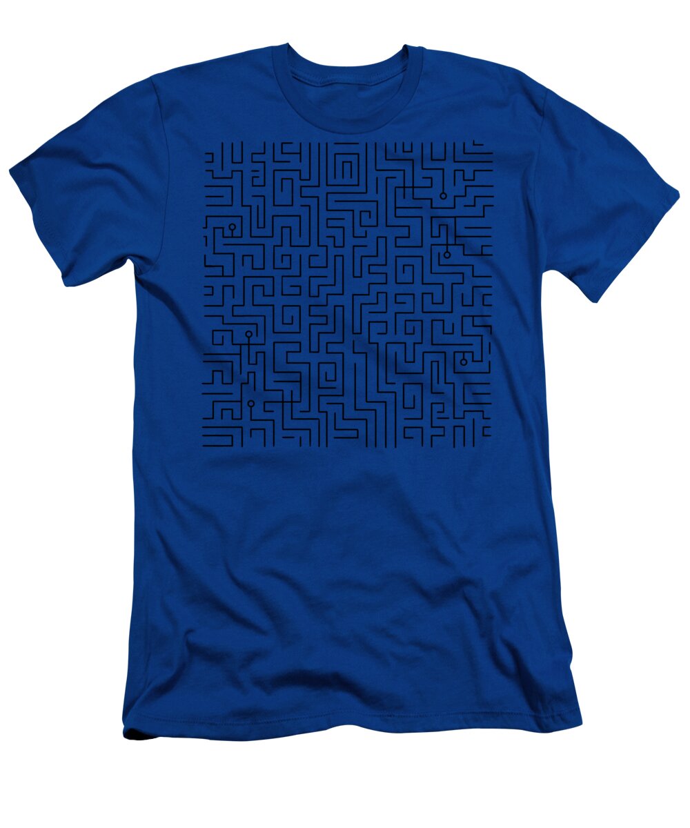 Maze T-Shirt featuring the photograph Blue Maze by Pat Cook