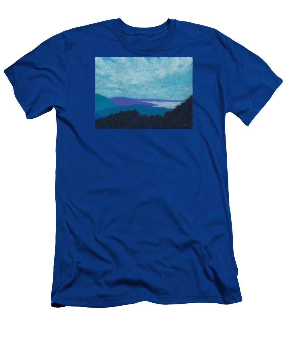 Blue Ridge Mountains T-Shirt featuring the pastel Blue Ridges 3 by Anne Katzeff