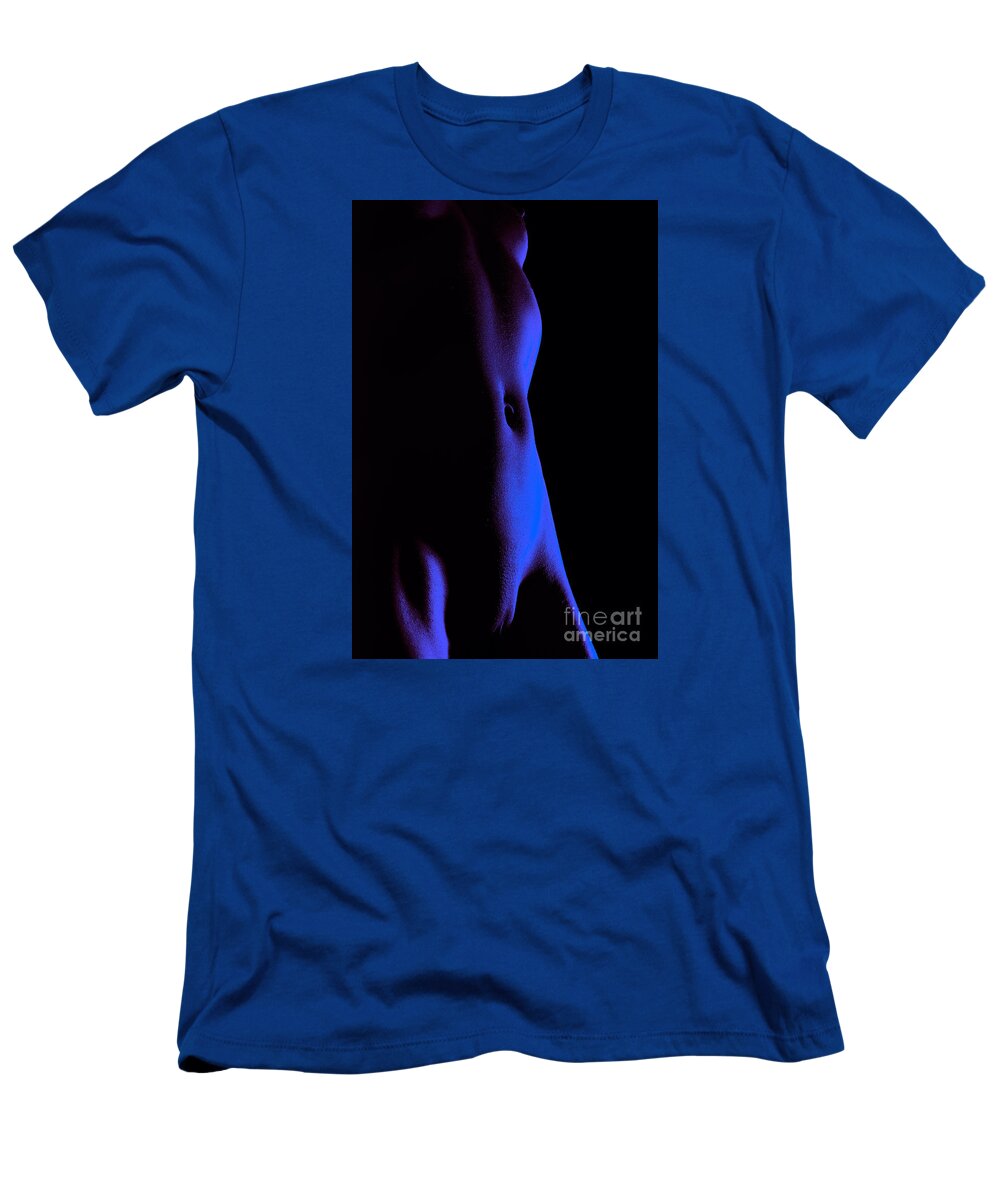 Artistic Photographs T-Shirt featuring the photograph Blue violet satin by Robert WK Clark