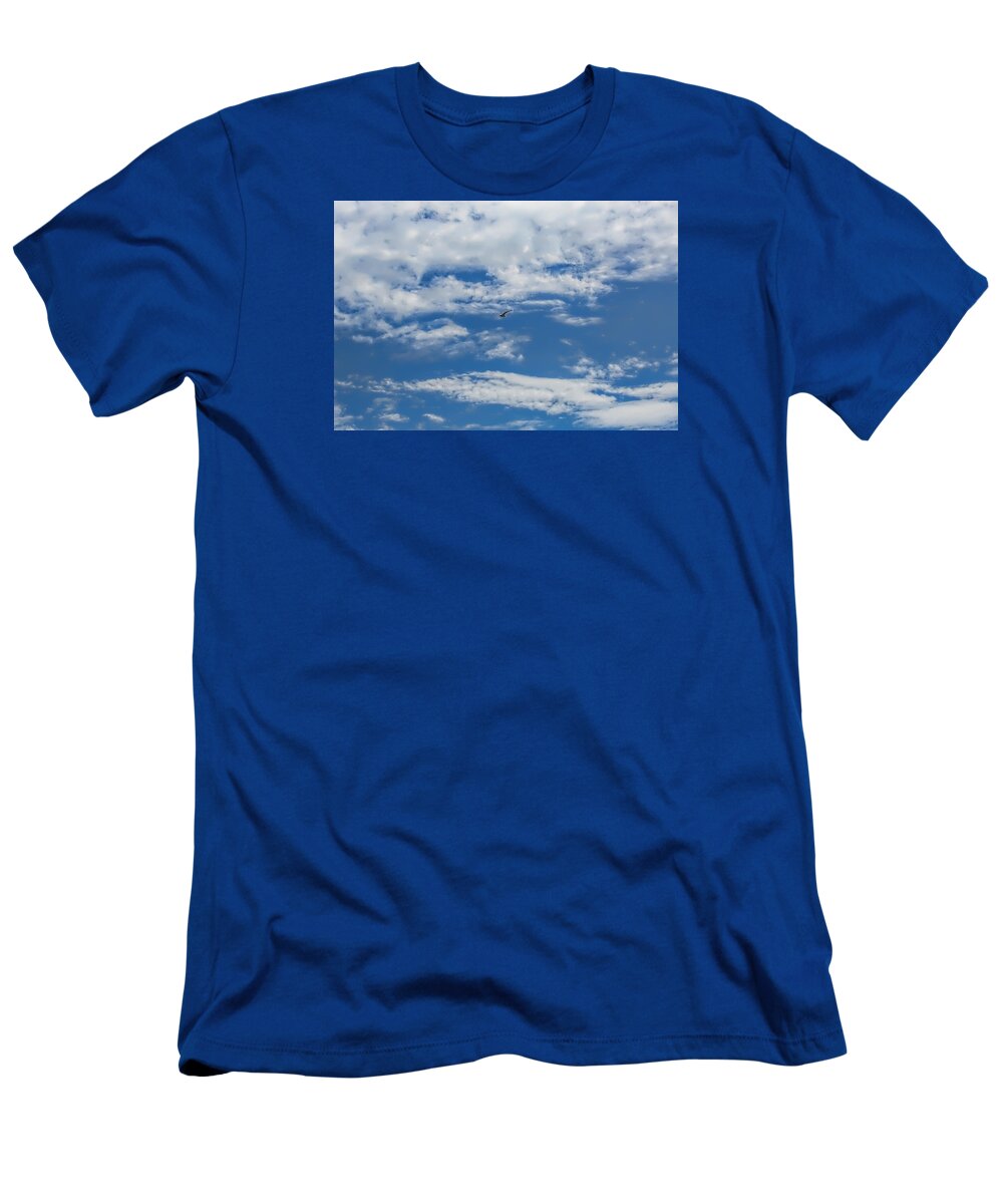 Blue T-Shirt featuring the photograph Blue White by Leif Sohlman