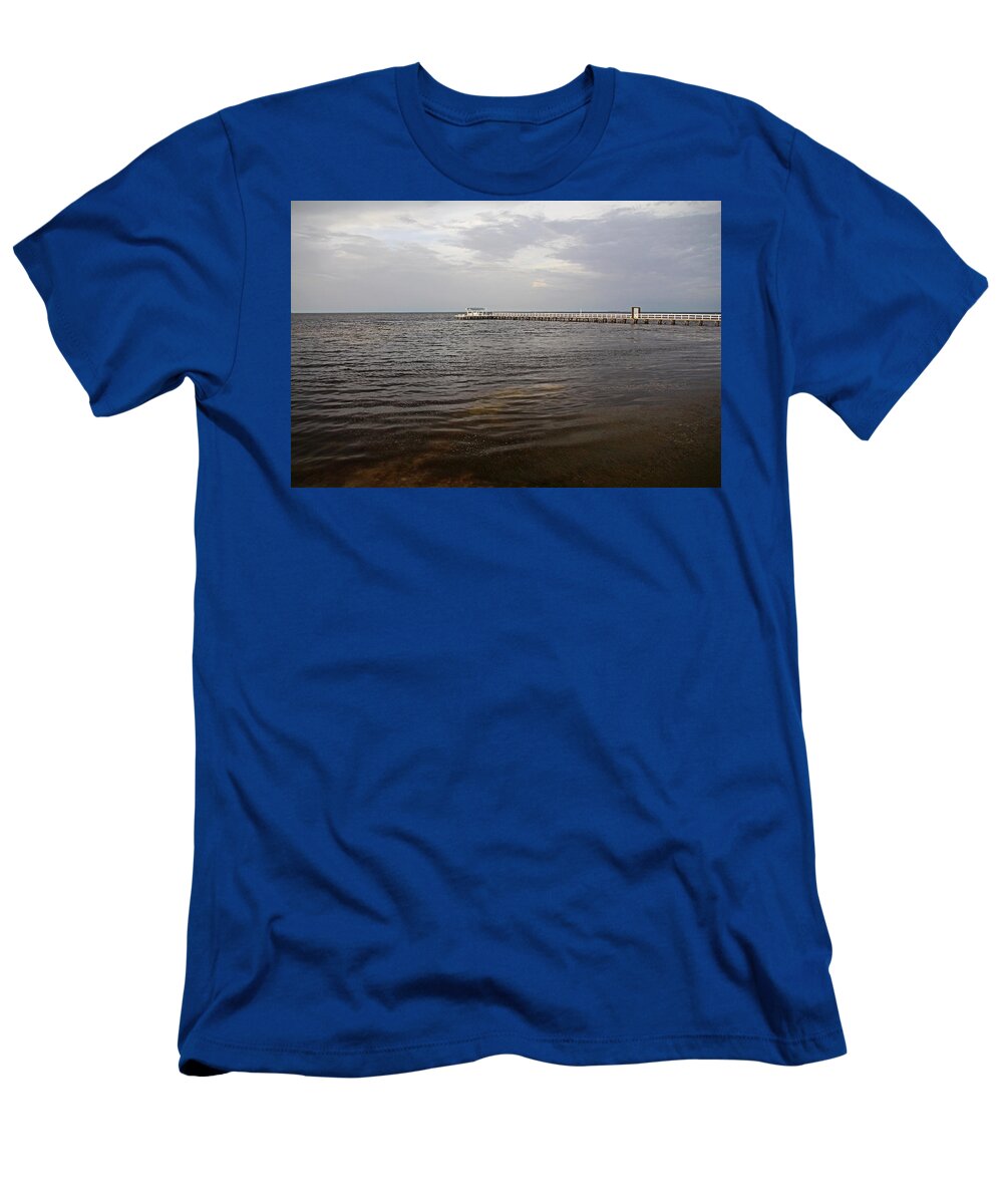 Pier T-Shirt featuring the photograph Bokeelia Before the Storm by Michiale Schneider