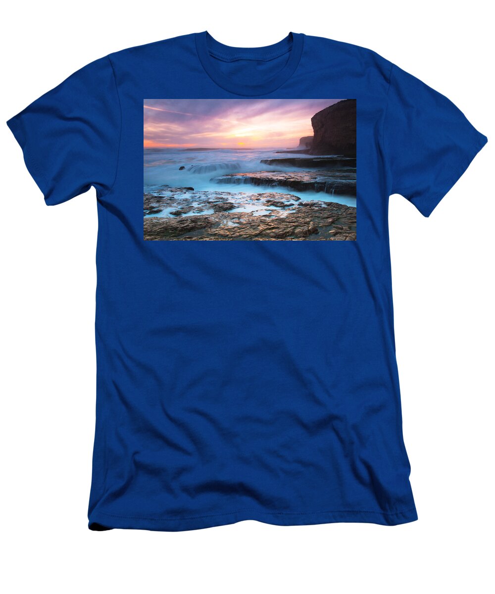 Landscape T-Shirt featuring the photograph Bonny Doon Beach by Catherine Lau