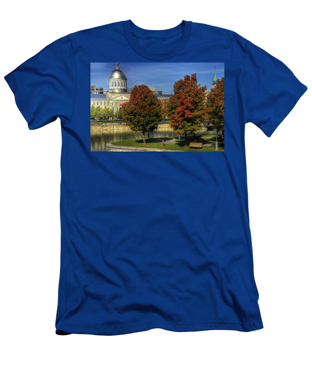 Montreal T-Shirt featuring the photograph Bonsecours Market by Nicola Nobile
