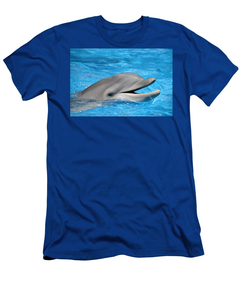 Dolphin T-Shirt featuring the photograph Bottlenose Dolphin with Mouth Open by Scott H Phillips
