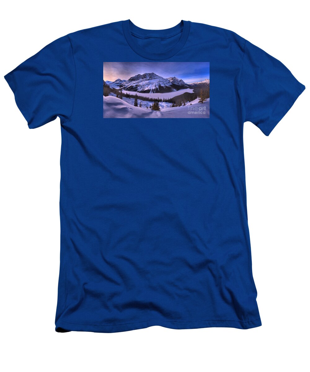 Peyto Lake T-Shirt featuring the photograph Bow Summit Overlook by Adam Jewell