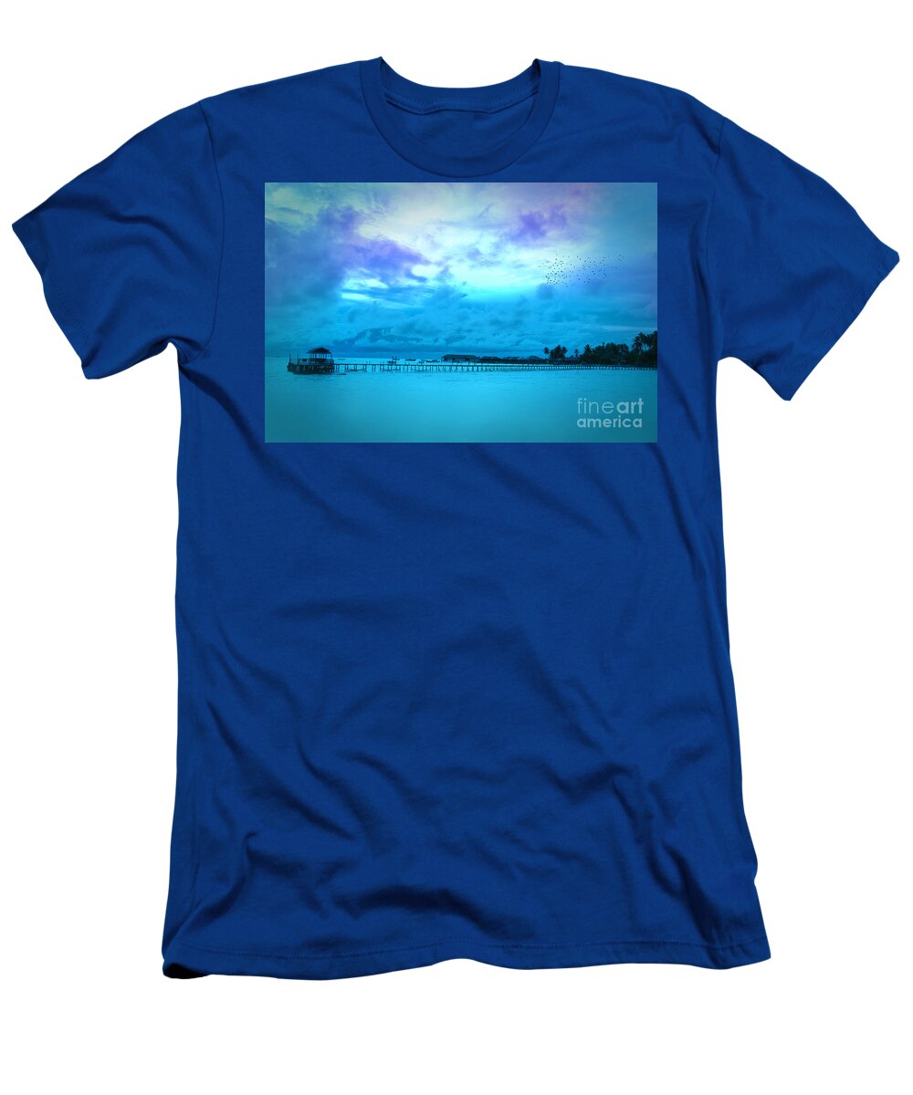 Sky T-Shirt featuring the photograph Bridge by Charuhas Images