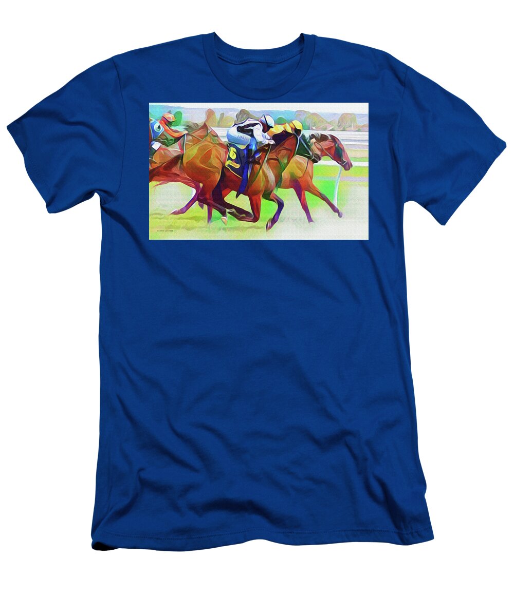 Horse T-Shirt featuring the painting Bridled Spirit by Steve Lockwood