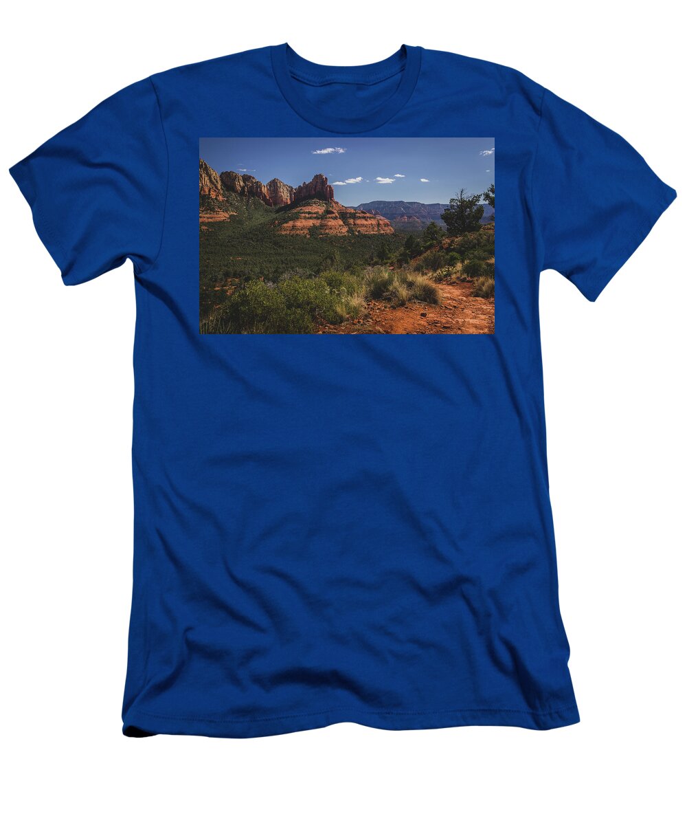 Arizona T-Shirt featuring the photograph Brins Mesa Trail Vista by Andy Konieczny