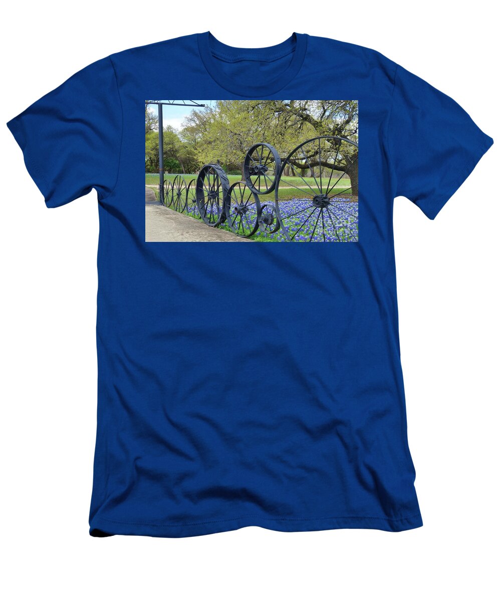 Bluebonnets T-Shirt featuring the photograph Brushy Creek Bluebonnets by Janette Boyd