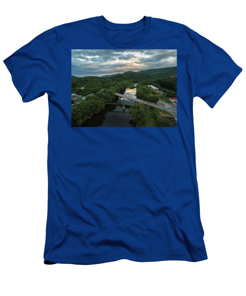 Buchanan T-Shirt featuring the photograph Buchanan Swinging Bridge by Star City SkyCams