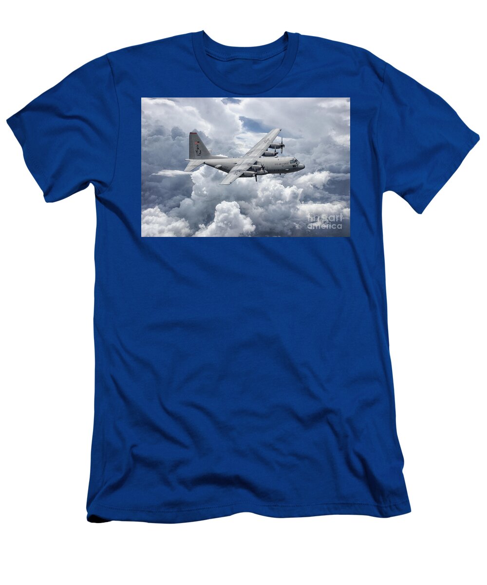 C130 T-Shirt featuring the digital art C130 36th Airlift by Airpower Art