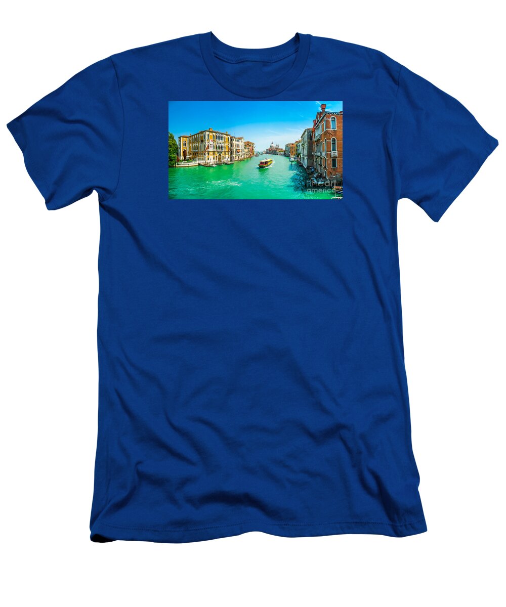 Adriatic T-Shirt featuring the photograph Canal Grande with Basilica di Santa Maria della Salute, Venice by JR Photography