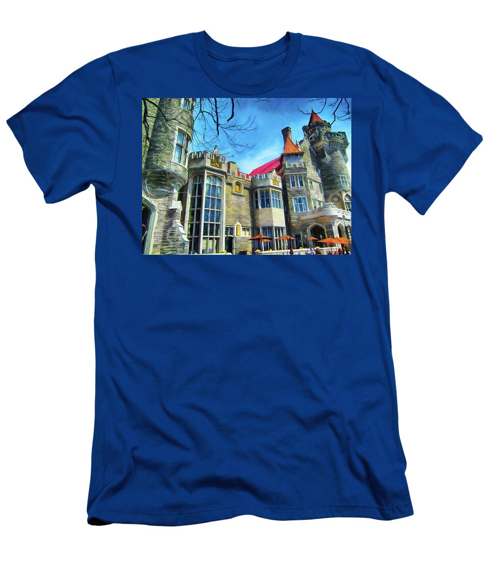 Casa Loma Castle In Toronto T-Shirt featuring the photograph Casa Loma Castle in Toronto 2by1 by Carlos Diaz