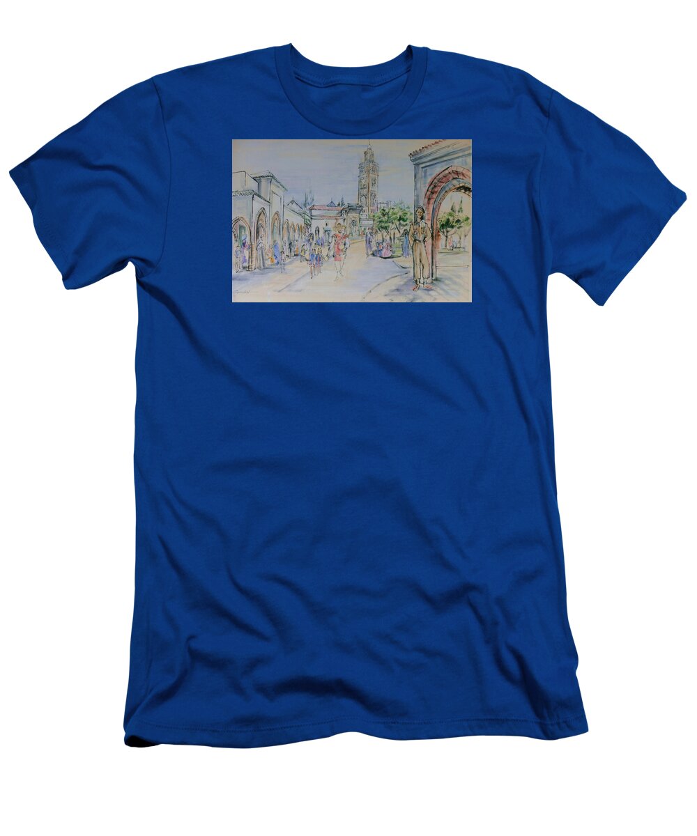 Casablanca T-Shirt featuring the painting Casablanca by Lily Spandorf