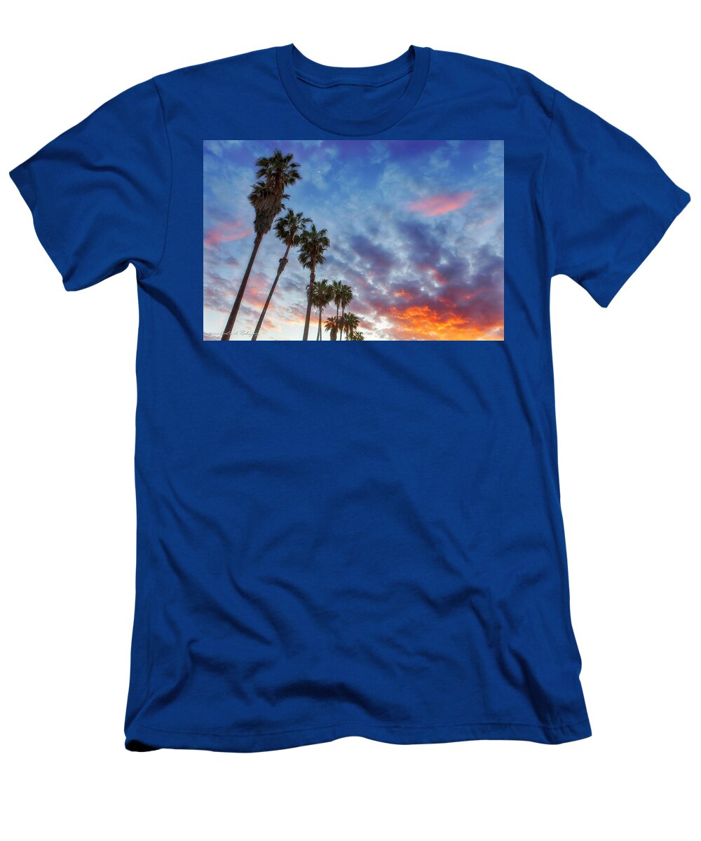 Palms T-Shirt featuring the photograph Casitas Palms by John A Rodriguez