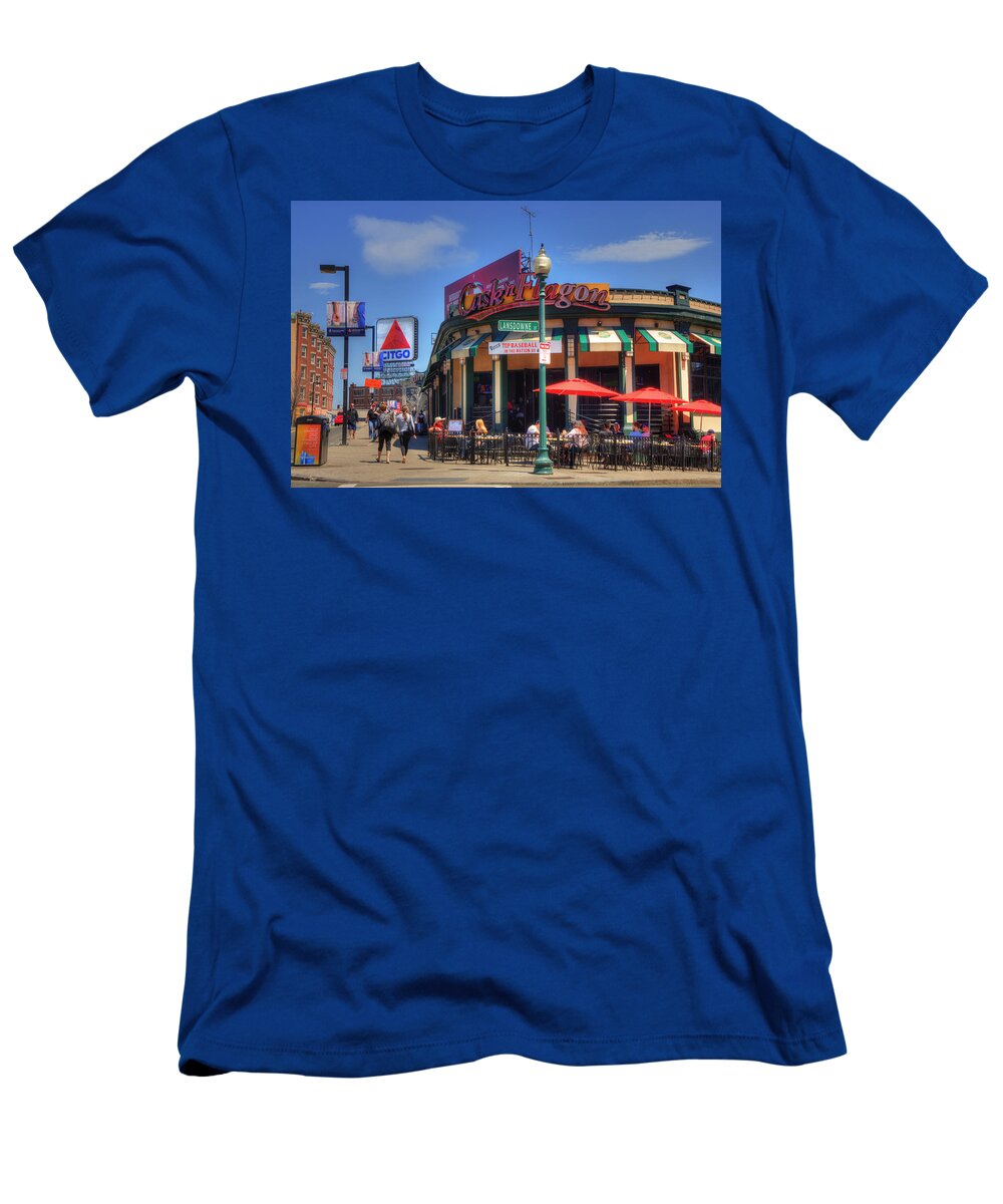 Cask N Flagon T-Shirt featuring the photograph Cask'n Flagon and the CITGO Sign - Boston by Joann Vitali
