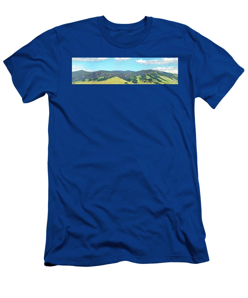 The Castle Mountains Near White Sulphur Springs T-Shirt featuring the photograph Castle Mountains Majesty by Todd Klassy