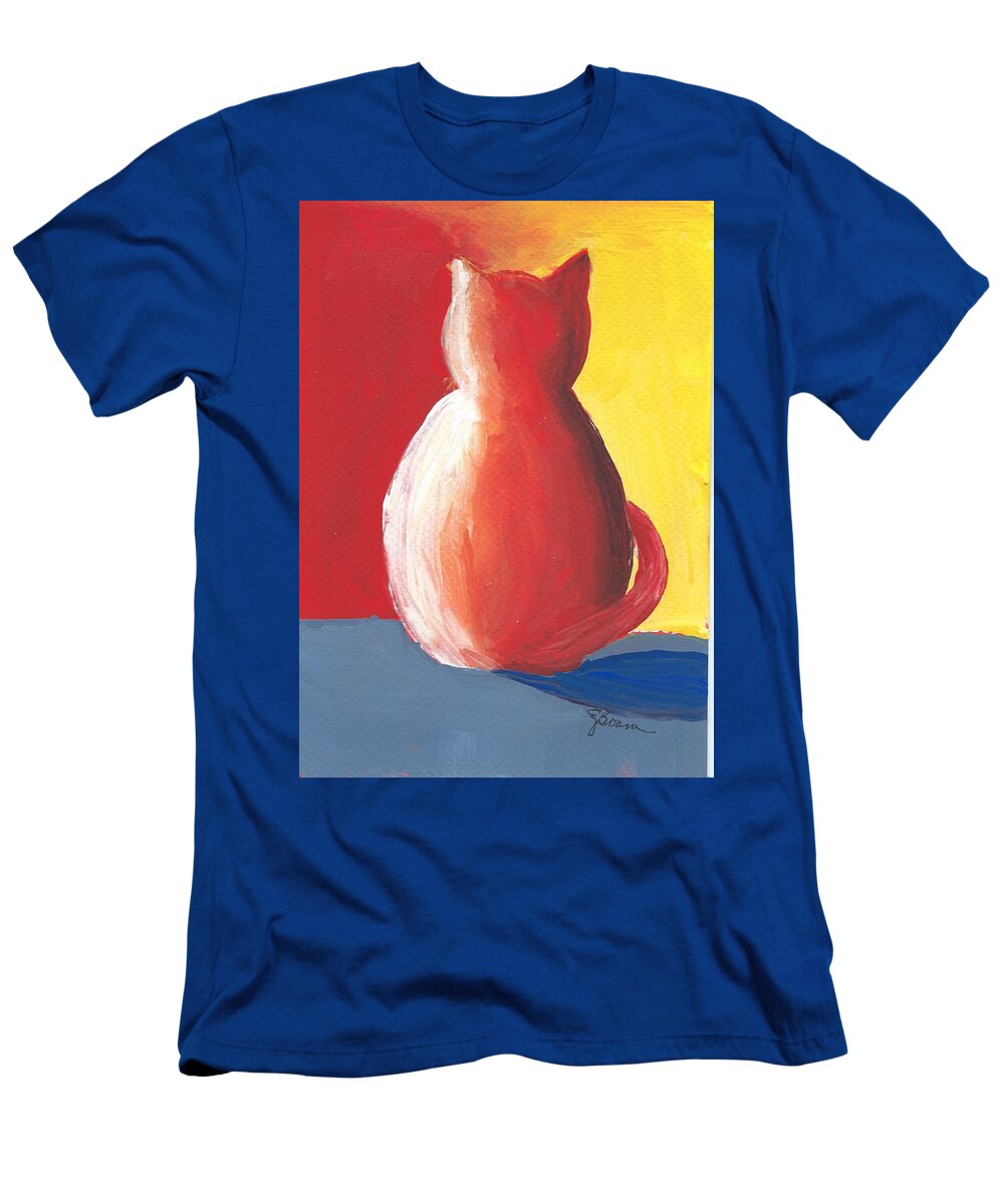 Abstract Cat T-Shirt featuring the painting Cat #2 by Elise Boam