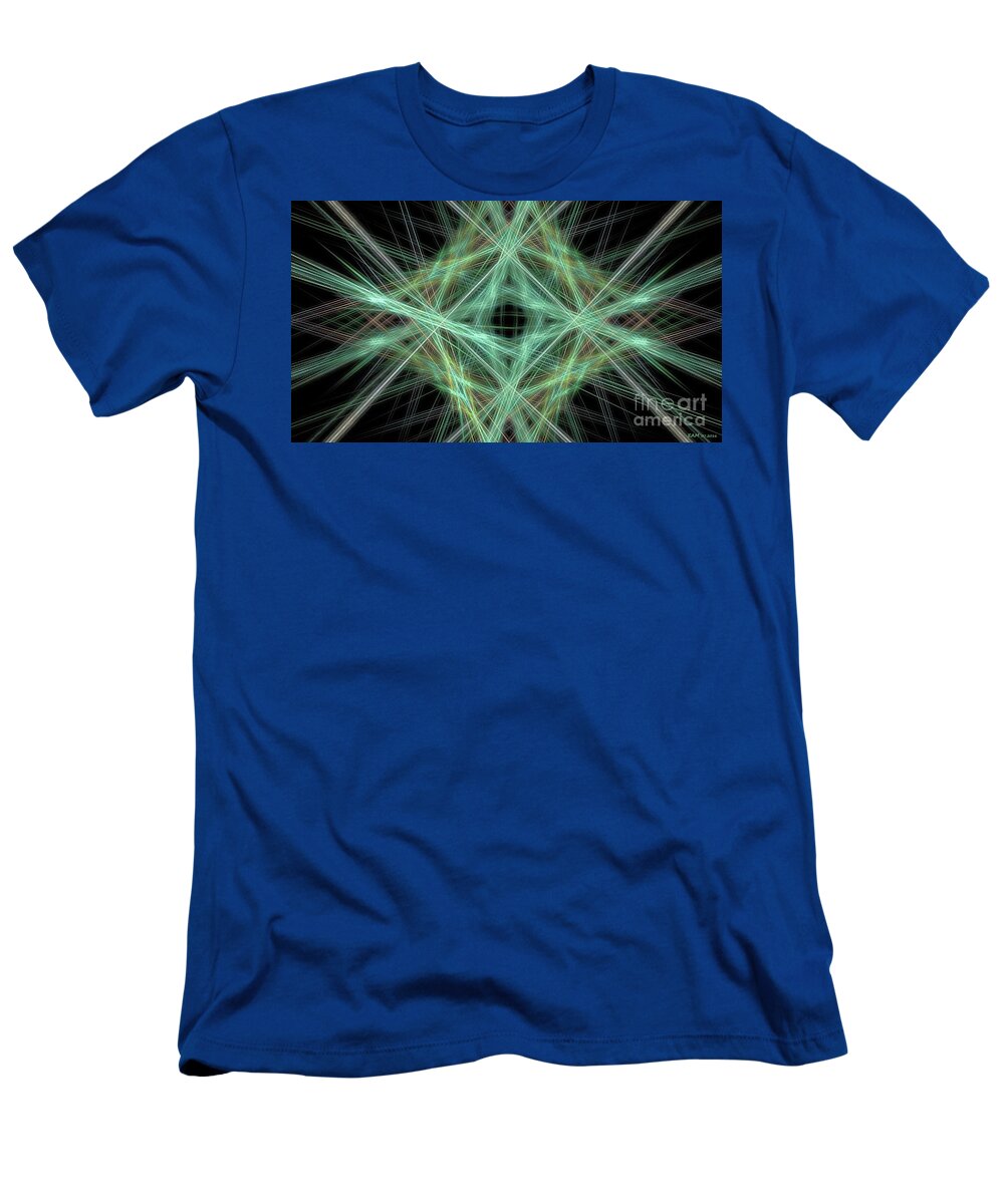 Light T-Shirt featuring the digital art Center of it All / detail by Elizabeth McTaggart